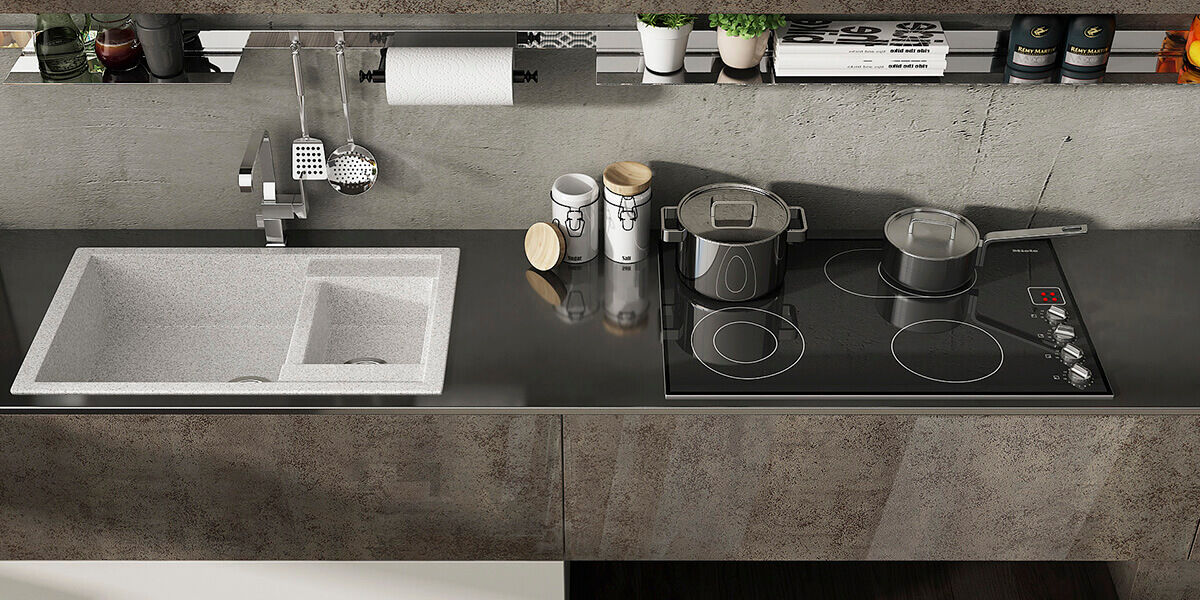 Contemporary Kitchen Cabinet DS21-CG03