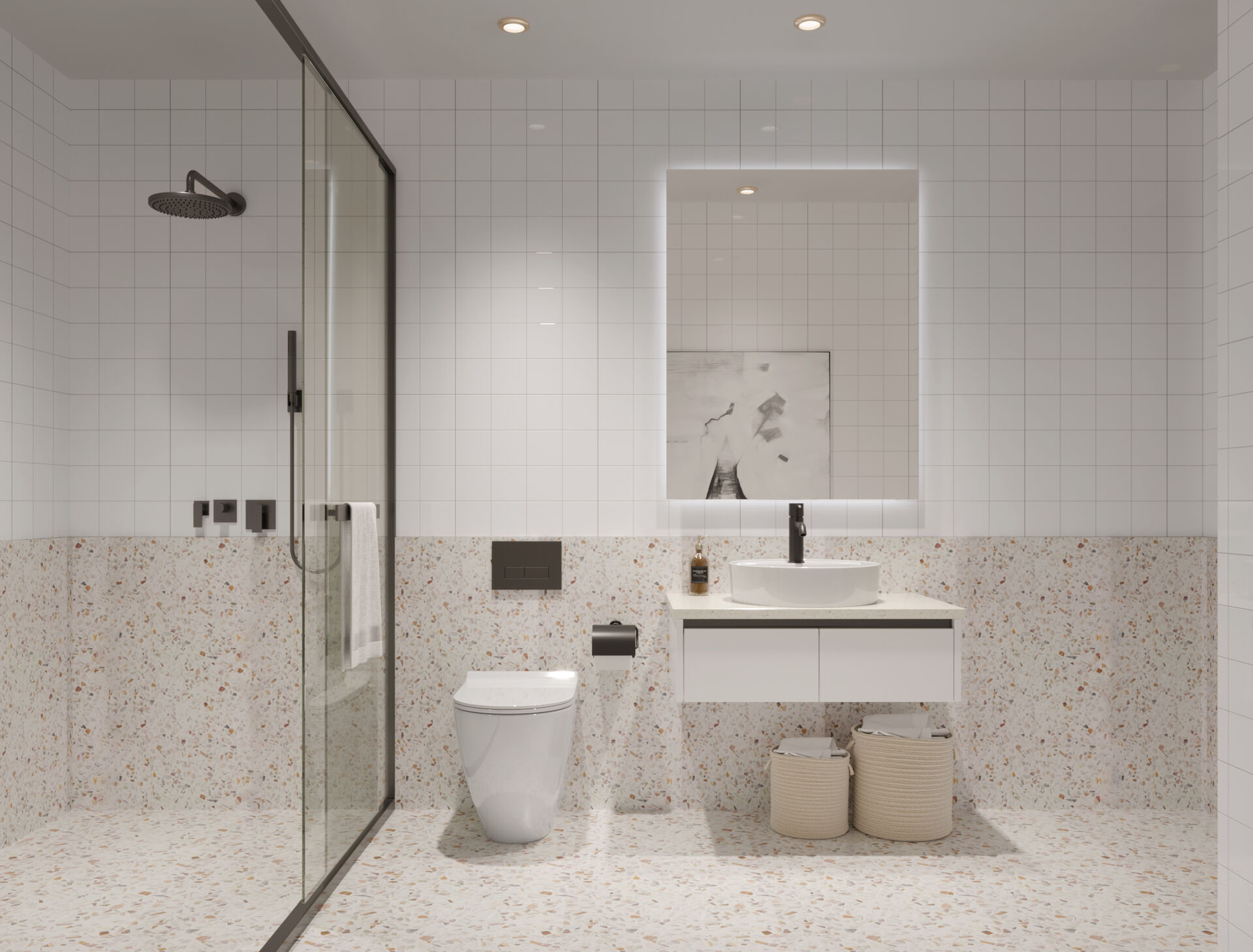 White Lacquer Bathroom Cabinet DS21-WY05