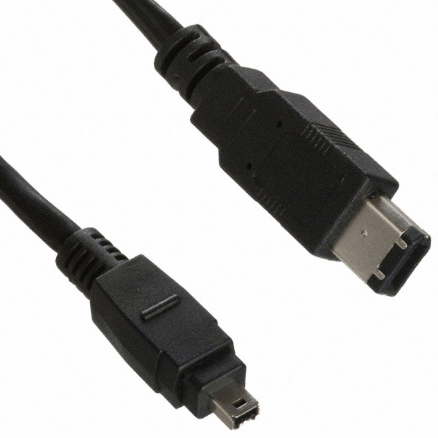 قابس AK-1394-184 قابس AK-1394-184، قابس من 6 مواضع إلى قابس، كابل IEEE1394 ذو 4 مواضع أسود 5.90 بوصة (1.80 م) سوار تسخير صغير الحجم مخصص لفريق RCD محترف