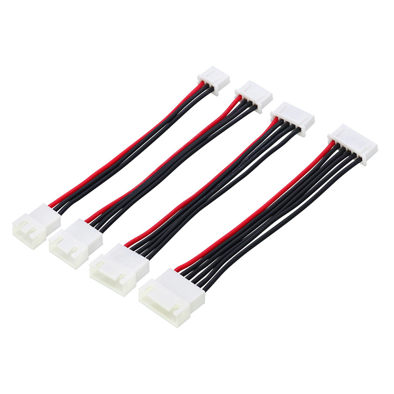 سلك طرفي XH2.54 ‏2P/3P بقطر 22AWG، كابل شريطي أحمر وأسود، ضفيرة أسلاك لوحدة التخزين والطاقة ومروحة التبريد ومصدر الطاقة، مادة عالية الجودة وأداء مستقر RCD
