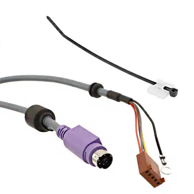 تجميع الكابلات الصناعية المخصصة minidin 6 مقبس وحلقة لوحة مفاتيح كبل طرفي PS / 2 2.5m 12/2200