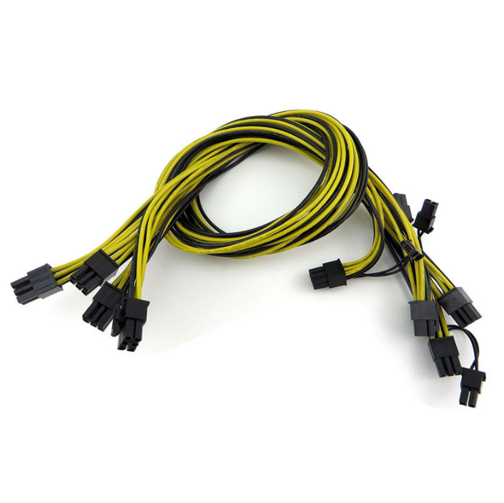 UL1007 16AWG PCI-E 6Pin to 8Pin 6 + 2Pin Power Cable for GPU Video Card