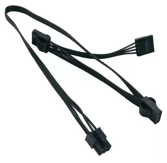 وحدات إمدادات الطاقة 6 دبوس ذكر إلى 3X 4 دبوس موليكس أنثى محرك القرص الصلب محول الطاقة التجمع