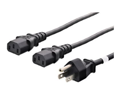 سلك طاقة نظام قياسي "Y" الفاصل مع معظم أجهزة التلفزيون عالية الدقة والشاشات وأجهزة الكمبيوتر سلك طاقة نظام قياسي "Y" الفاصل مع معظم أجهزة التلفزيون عالية الدقة والشاشات وأجهزة الكمبيوتر