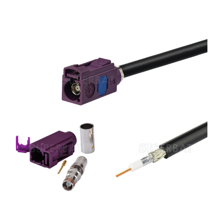 Fakra ذكر لوحة جبل موصل كابل مخصص RF كابل الجمعية Fakra ذكر لوحة جبل موصل كابل مخصص RF كابل الجمعية