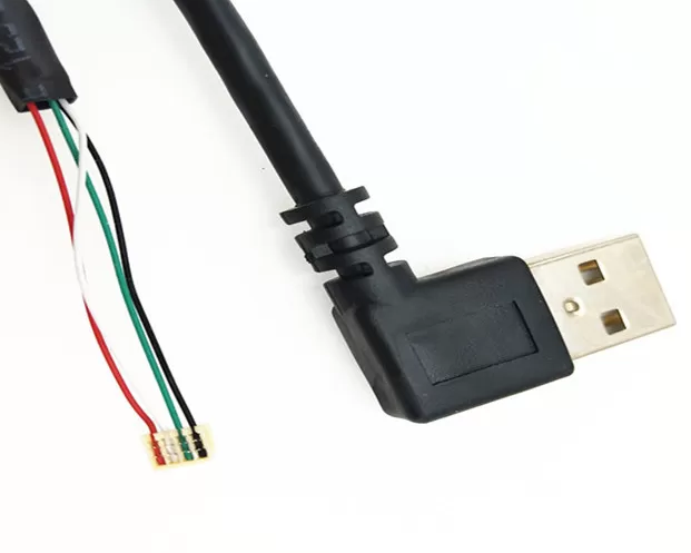 USB ذكر 90 درجة يسار 30 Awg كابل إلى 4pin Jst Sr 4 موصل الملعب 1.0 مم USB ذكر 90 درجة يسار 30 Awg كابل إلى 4pin Jst Sr 4 موصل الملعب 1.0 مم