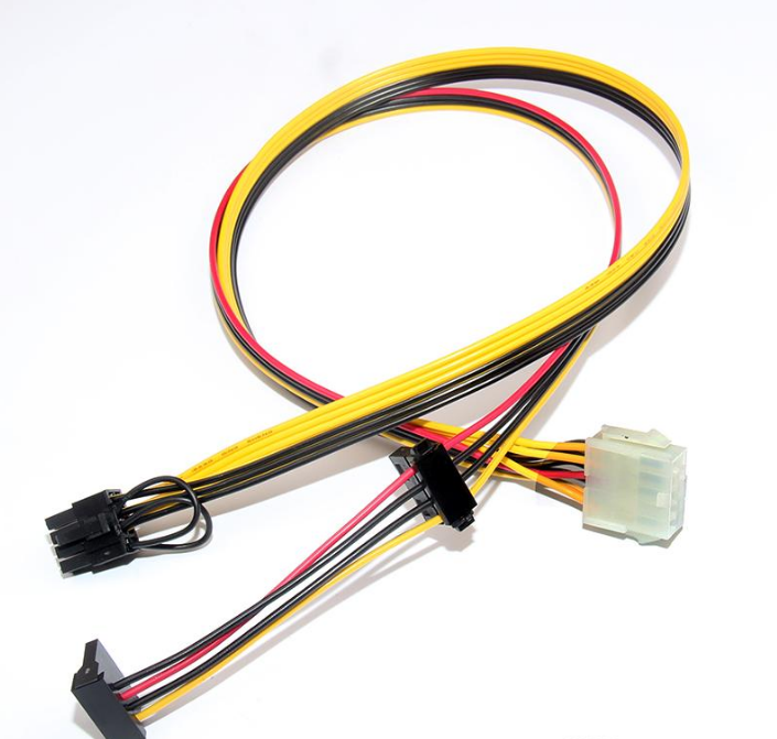 PSU 10pin إلى IDE Molex + SATA + PCIe PCI-E 8pin 6 + 2pin محول محول كابل إمداد الطاقة الحبل