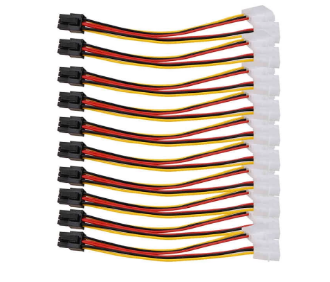 موليكس 4 Pin to PCI-E PCI Express 6 Pin Power Converter Adapter Cable