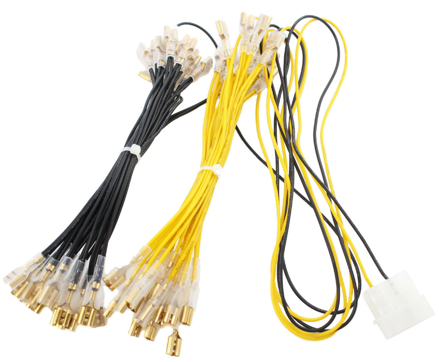 موليكس موصل كابل تجميع الصمام زر تسخير لتوصيل سريع 12V PC امدادات الطاقة