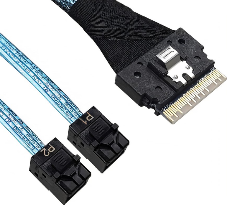 قابس SAS رفيع عالي الجودة لاثنين من مقابس SAS الصغيرة 85 أوم Y- كبل