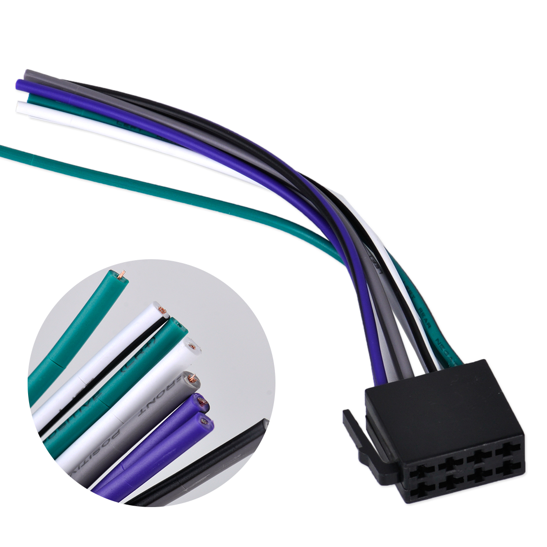 Universal ISO Wire Harness Female Adapter Connector Cable assembly