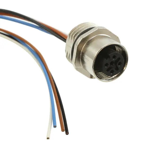 مبيت مزود بملامسات تجعيد مجموعة كبل M12 مثبت أمامي مبيت مزود بملامسات تجعيد مجموعة كبل M12 مثبت أمامي