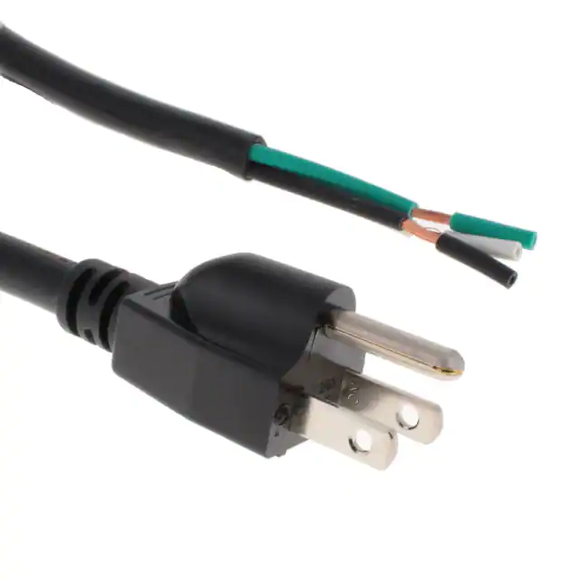 طول سلك طاقة مخصص أسود NEMA 5-15p لكابل موصل نحاسي SJT