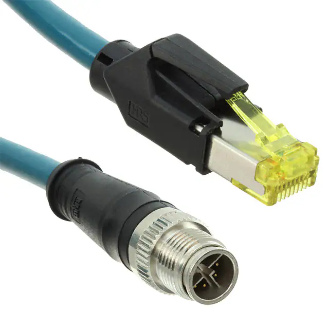M12 to RJ45 CAT6A cable assembly or high speed data transmission M12 to RJ45 CAT6A cable assembly or high speed data transmission