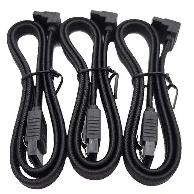 SATA III مستقيم إلى الزاوية اليمنى كابل تغطية ممتاز بدون انكماش حراري SATA III مستقيم إلى الزاوية اليمنى كابل تغطية ممتاز بدون انكماش حراري