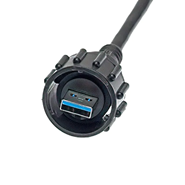 مقبس USB3.0 مغلق للتوصيلات من النوع A واقي مقرن دائري مقبس USB3.0 مغلق للتوصيلات من النوع A واقي مقرن دائري