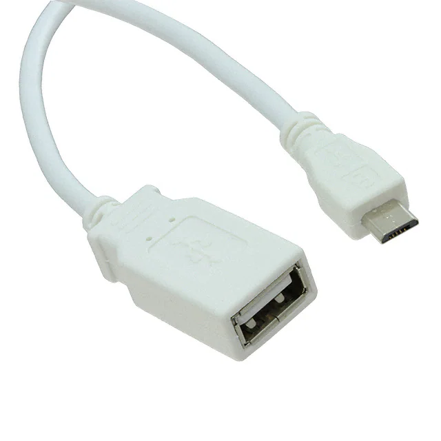 كابل USB 2.0 أنثى إلى مجموعة كابل micro B ذكر 28 AWG