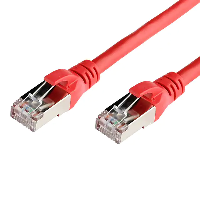 RJ45 8P8C شوكة 2 3u مطلية بالذهب مع مجموعة كبل واقي معدني