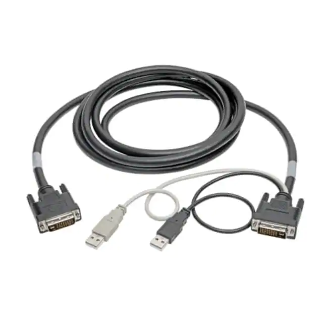 DVI عالي الجودة إلى كابل USB-A مزدوج KVM ذكر إلى ذكر DVI عالي الجودة إلى كابل USB-A مزدوج KVM ذكر إلى ذكر