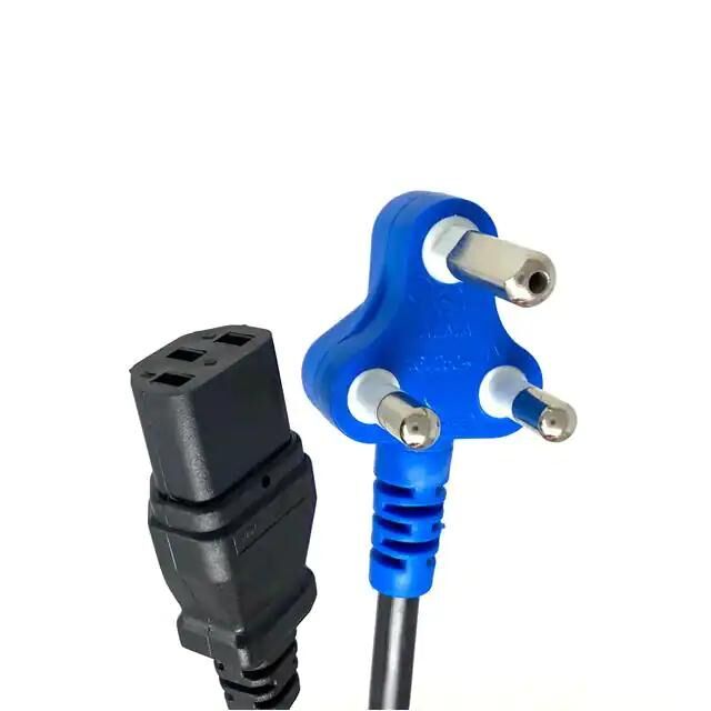 كابل الطاقة وسلك التمديد أسود Sans 164-1 الزاوية اليمنى لـ IEC 320-c13 h05vv-f