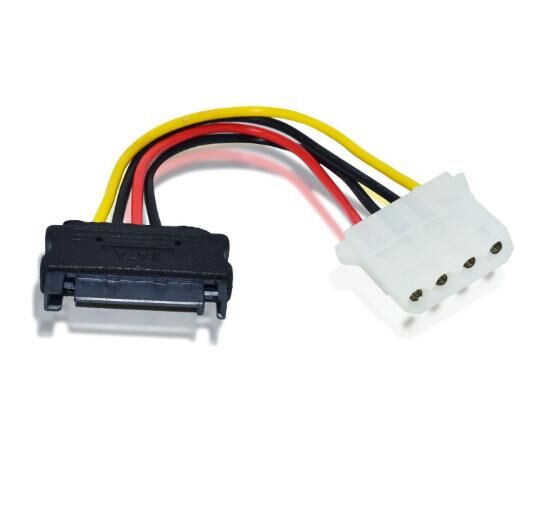 كابل محول الطاقة SATA 4Pin إلى كابل طاقة القرص الصلب للمنفذ التسلسلي SATA