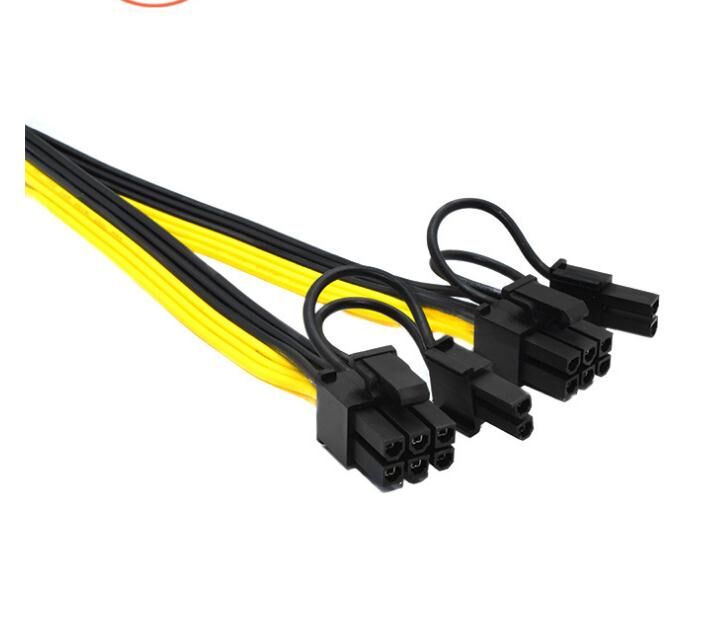 مزود طاقة بطاقة الرسومات 8p إلى 6 + 2 خط موازٍ لتوزيع سكة الانزلاق