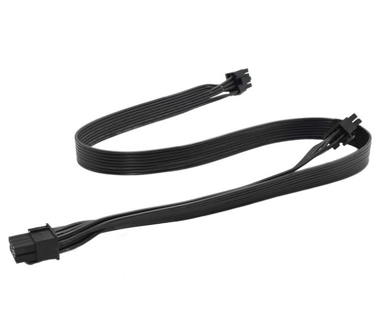 18awg كل كابل وحدة بطاقة الرسومات النحاسية المسطحة 8pin لمضاعفة 8pin (6 + 2)