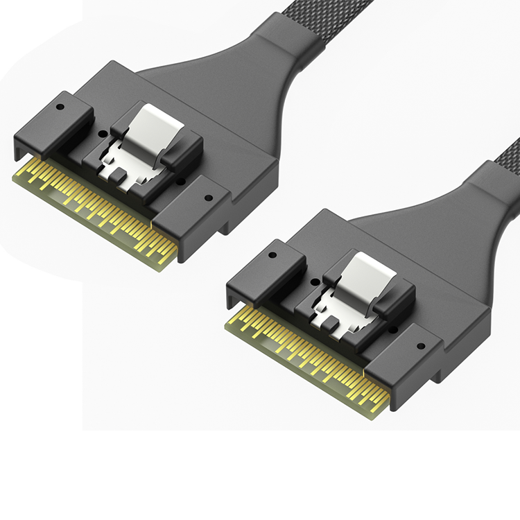 يتم تصنيع أحزمة الأسلاك SlimSAS (SFF8654 8i) TO SlimSAS (SFF8654 8i) بشكل احترافي عند الطلب RCD يتم تصنيع أحزمة الأسلاك SlimSAS (SFF8654 8i) TO SlimSAS (SFF8654 8i) بشكل احترافي عند الطلب RCD