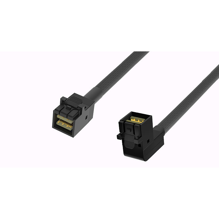 MINISAS SFF8643 إلى MINISAS SFF8643 INNER BEND 90 درجة سلك تسخير تصنيع احترافي مخصص حسب الطلب RCD