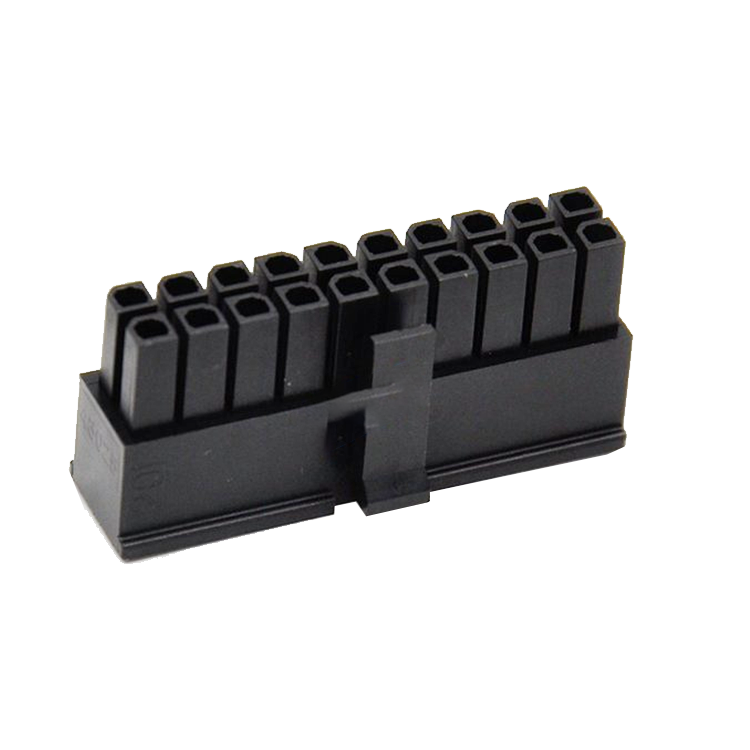 HSG PH3.0mm 2 * 10P أسود صف مزدوج نايلون UL94V-0 موليكس P / N 43025-2000 RCD