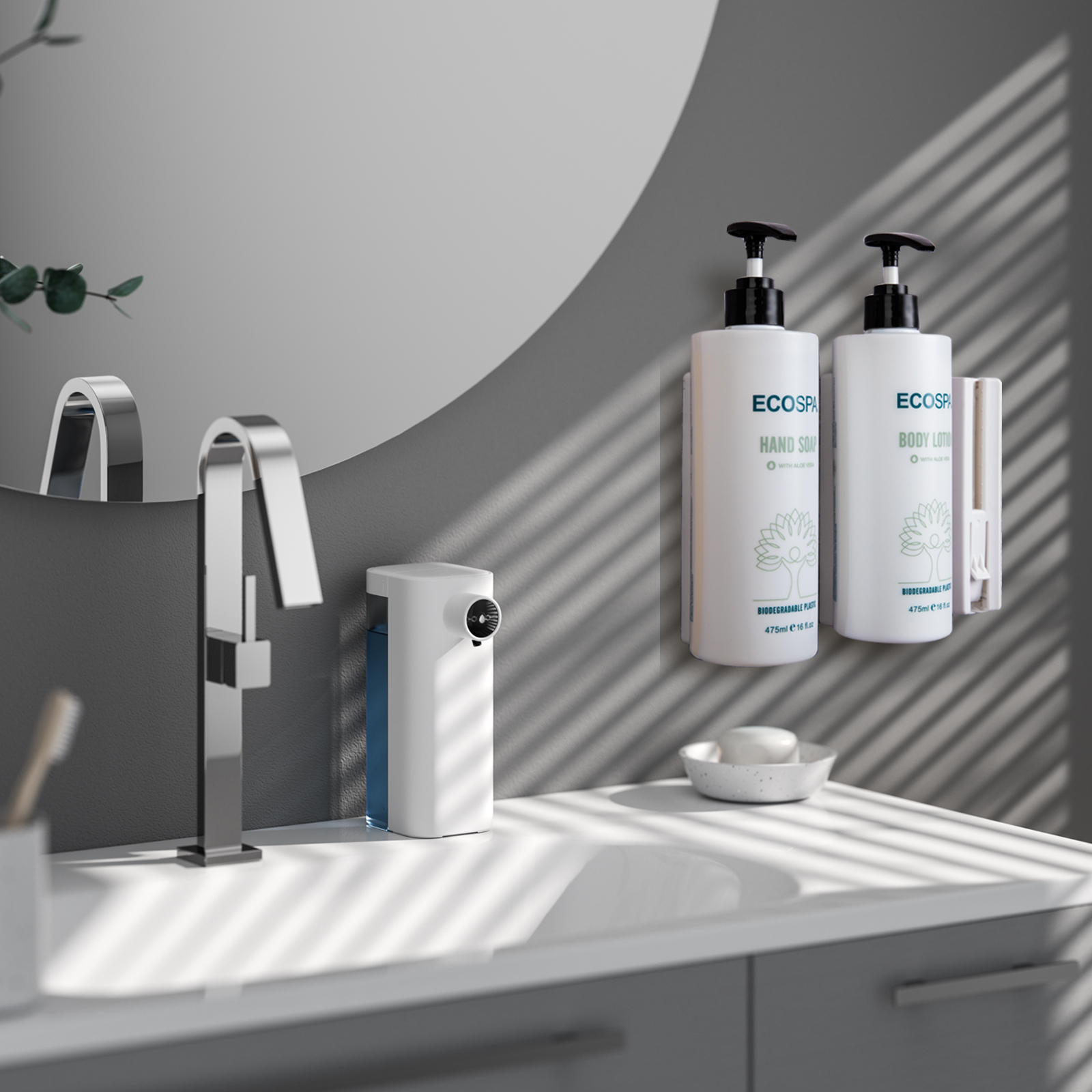 Invisiable Holder Soap Dispenser Systerm