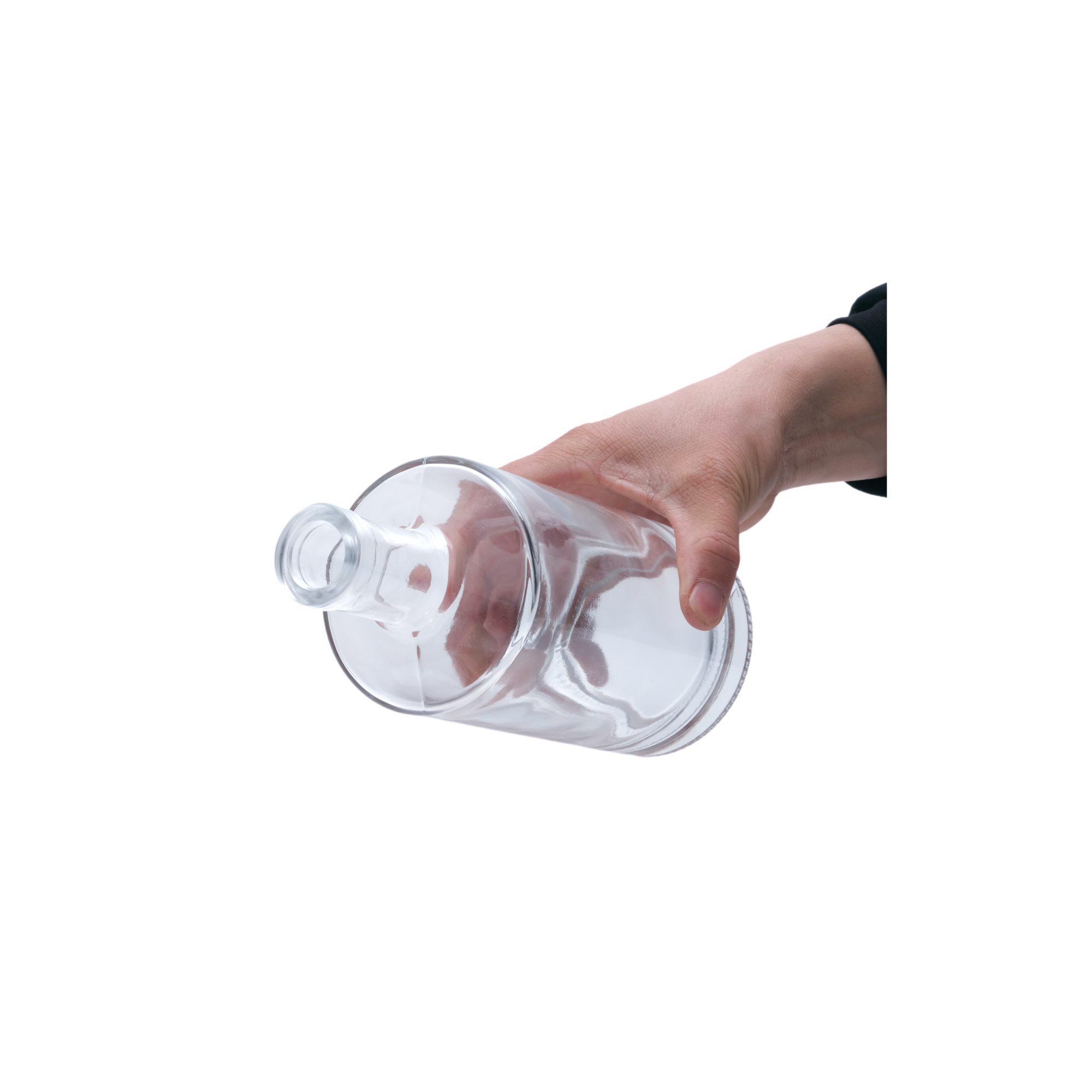 للبيع بالجملة 100 مل 200 مل 200 مل 330 مل 500 مل 750 مل 750 مل 1000 مل زجاجات زجاجية فارغة من الفودكا والويسكي والويسكي والجن والتكيلا والبراندي والروم