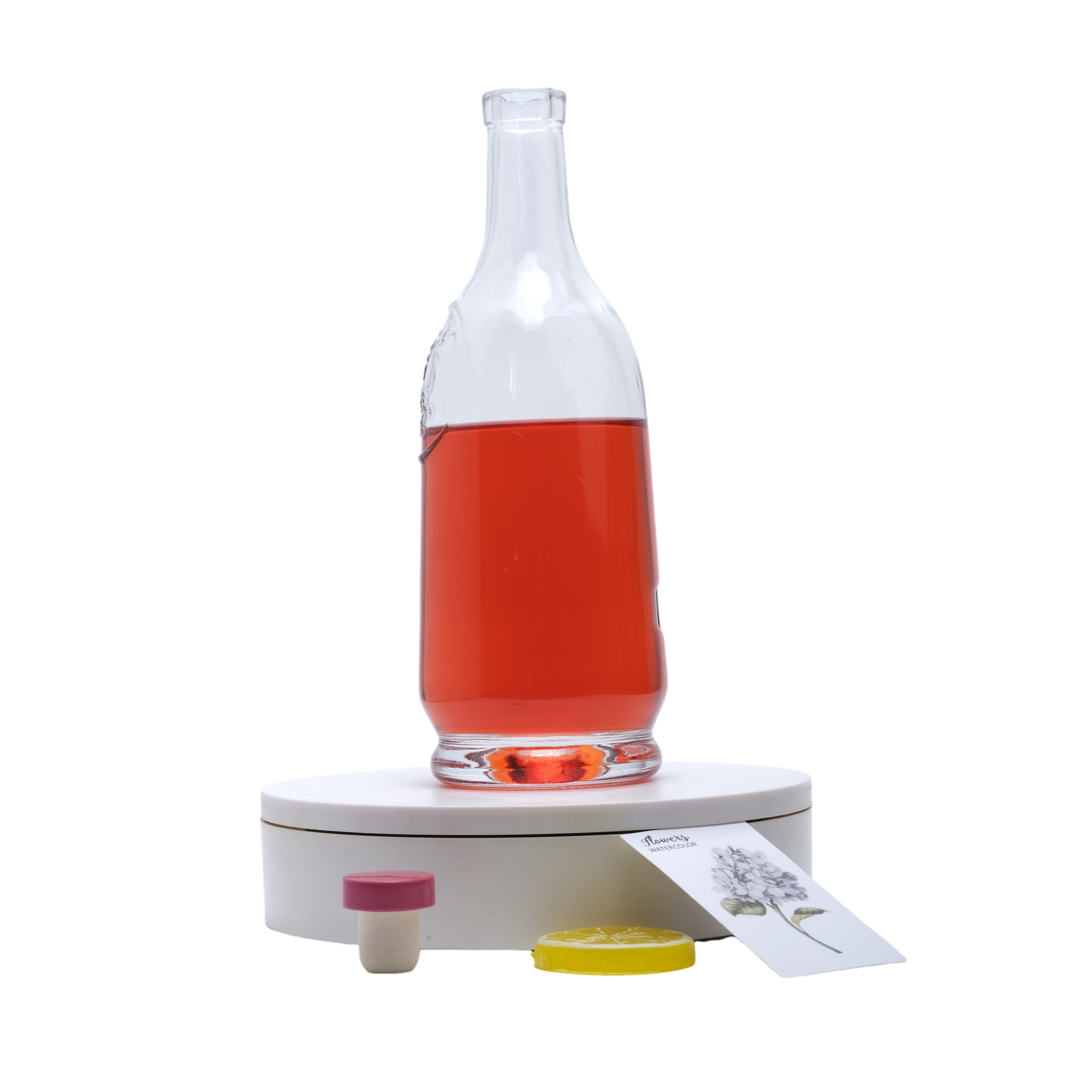 ملصق مصمم خصيصًا لزجاجة ويسكي زجاجية مربعة فاخرة من الكريستال الكريستالي، 750 م