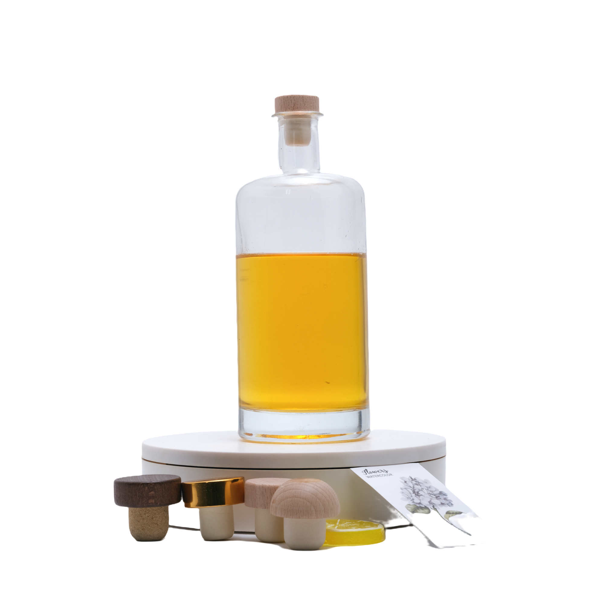 ملصق مصمم خصيصًا لزجاجة ويسكي زجاجية مربعة فاخرة من الكريستال الكريستالي، 750 م