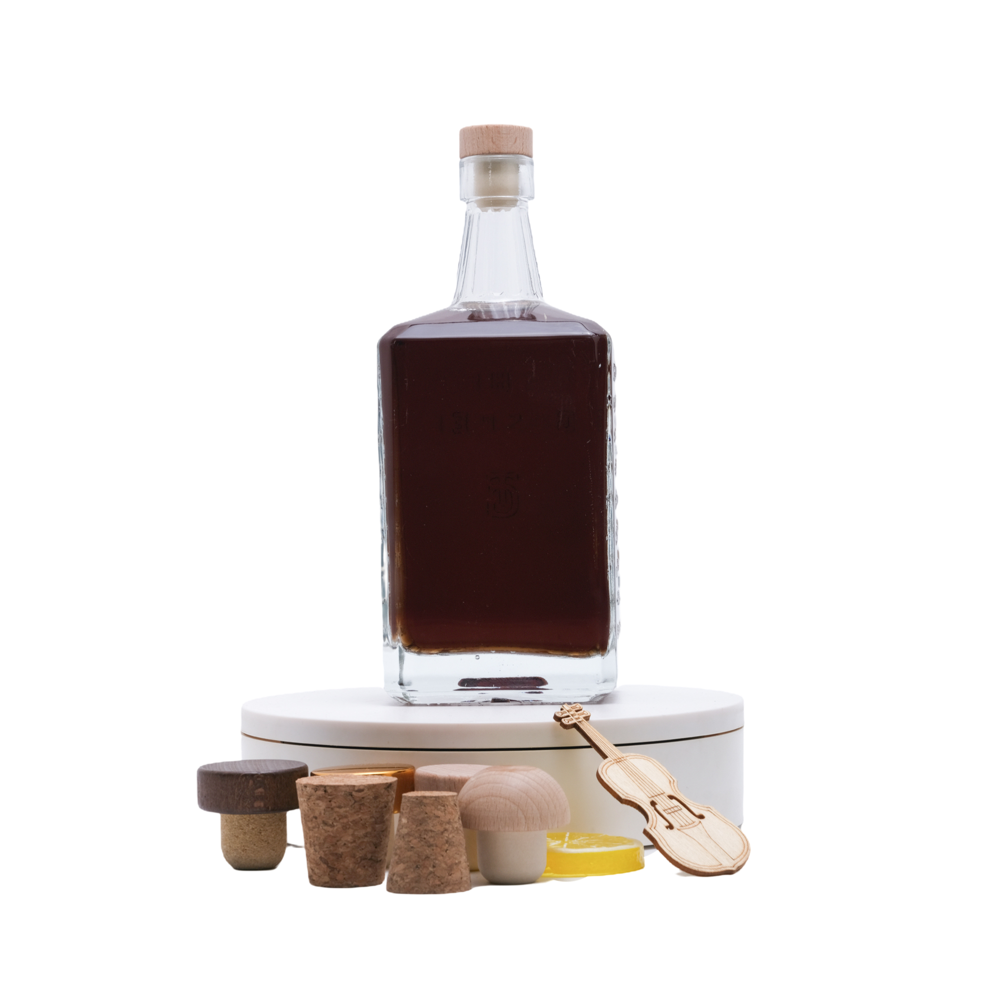 زجاجة كحول فودكا شفاف مخصصة، فودكا شفافة، خمر شفاف، جن روم تيكيلا ويسكي ويسكي زجاجة كحول 500 مل 750 مل 1000 مل مع فلين