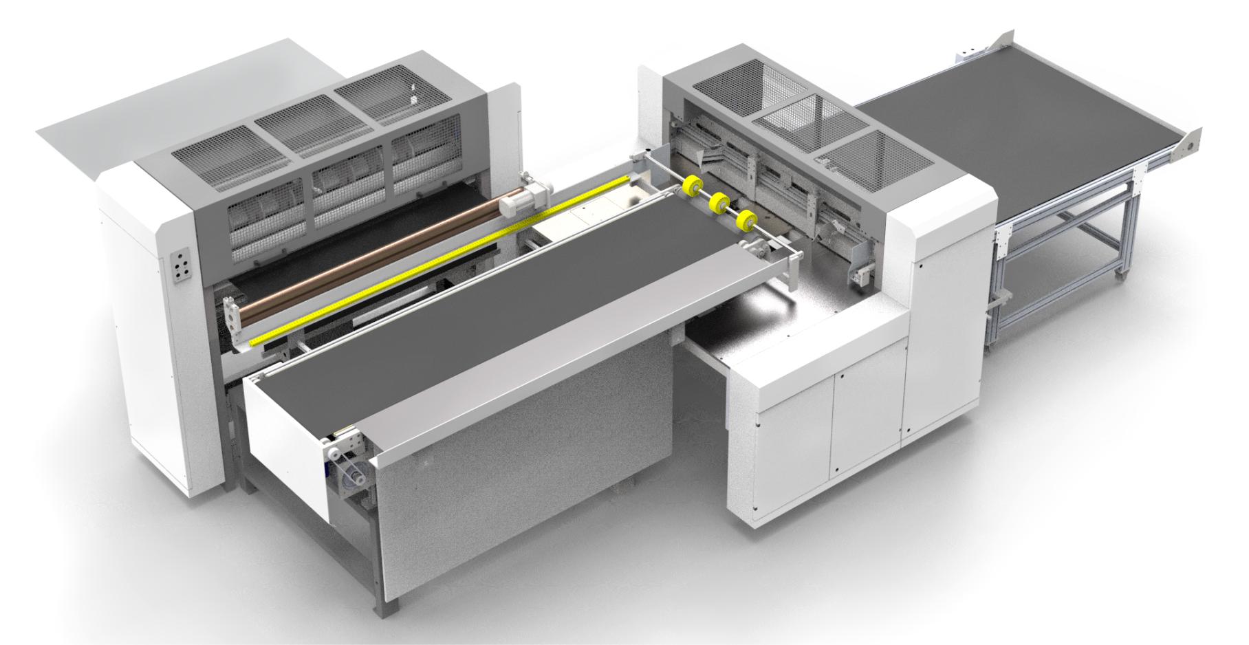 آلة تقطيع الكرتون الأوتوماتيكية ثنائية الاتجاه مع التغذية اليدوية