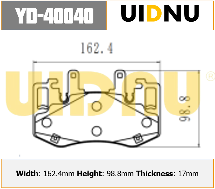 YD-40040 UIDNU لجميع وسادات الفرامل الأمامية الجديدة ZEEKR 001 YOU 4WD 2024 
