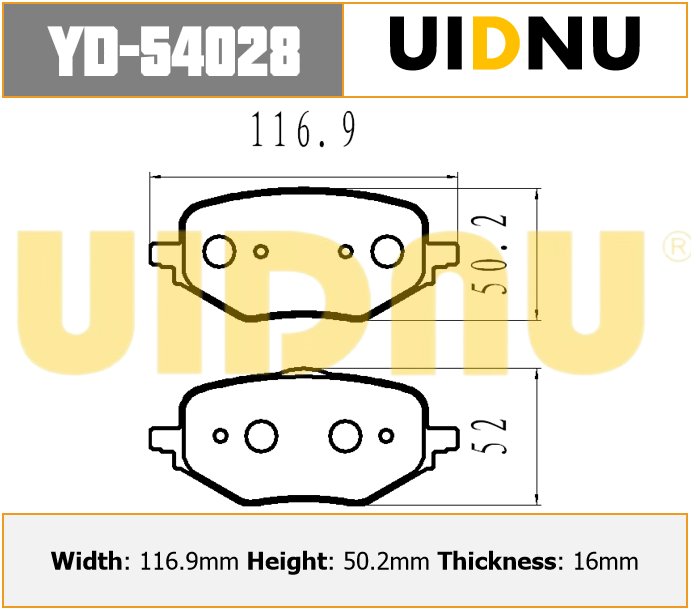 YD-54028 UIDNU 3507120M02 لـ CHANGAN CS75 2021- وسادات الفرامل الخلفية YD-54028 UIDNU 3507120M02 لـ CHANGAN CS75 2021- وسادات الفرامل الخلفية