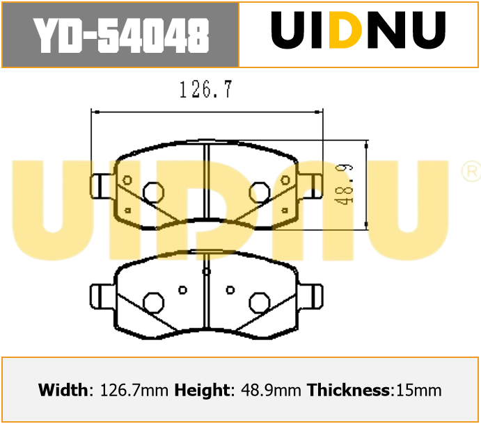 YD-54048 UIDNU front brake pads for CHANGAN LUMIN YD-54048 UIDNU front brake pads for CHANGAN LUMIN