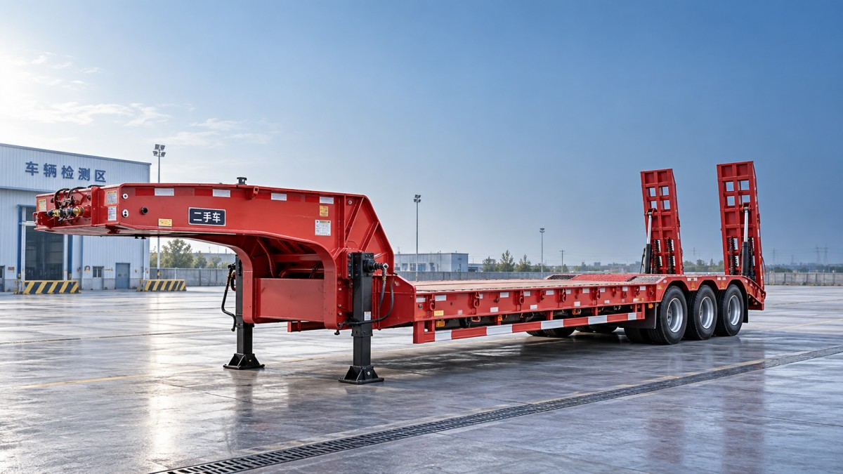 What to inspect before buying a used lowbed trailer for sale ما الذي يجب فحصه قبل شراء مقطورة منخفضة السرير مستعملة للبيع