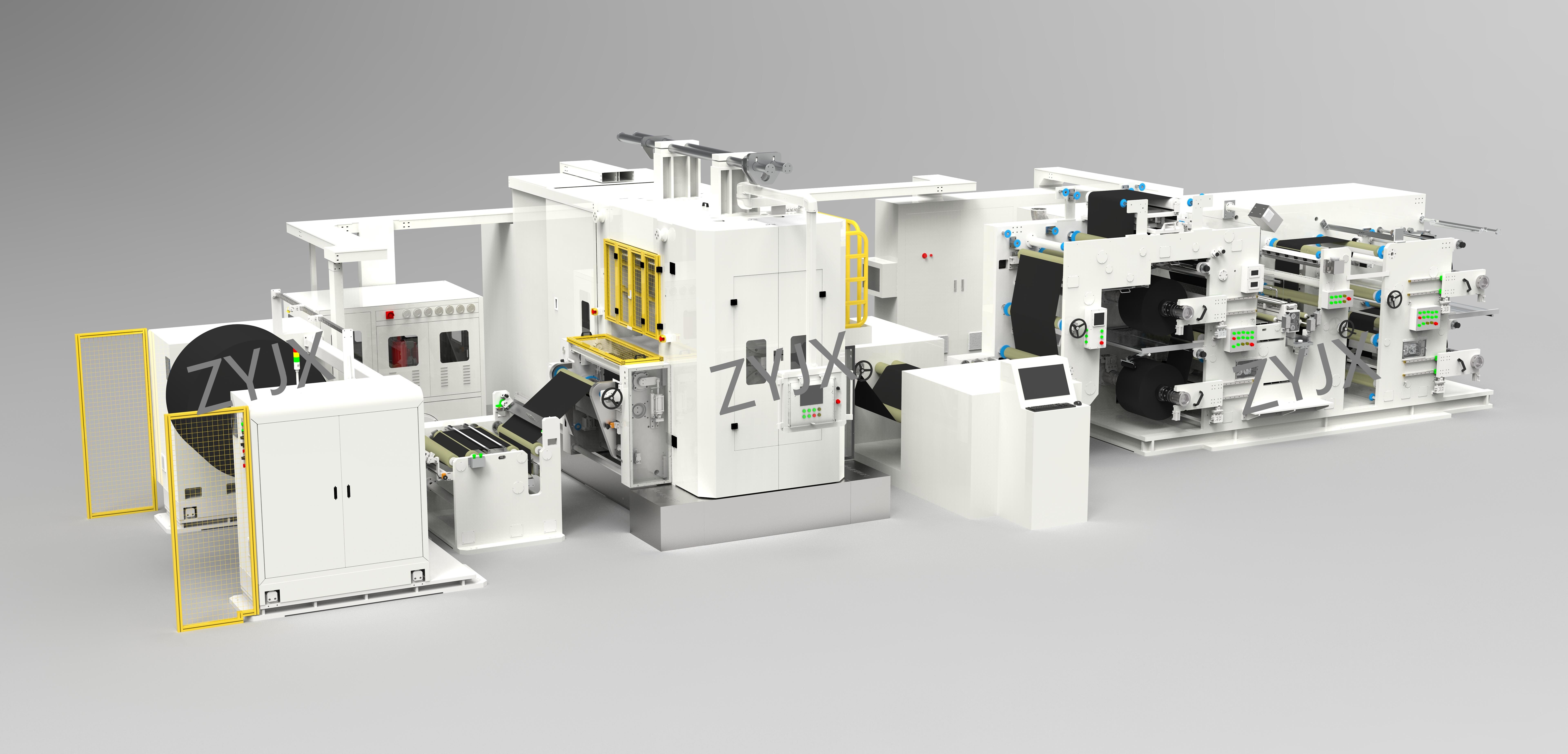 900*1200 Positive Electrode Roll Pressing and Slitting Integrated Machine