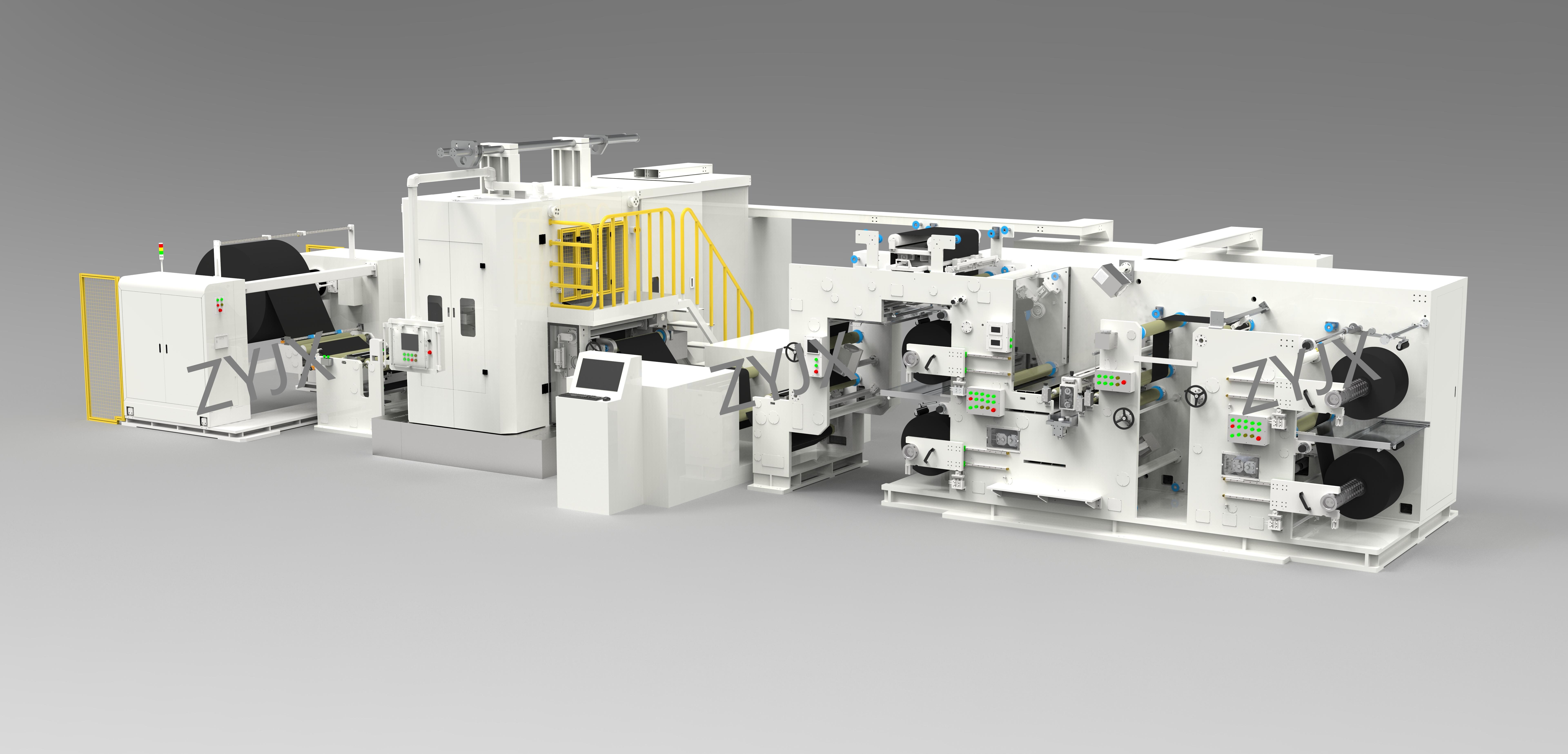 900*1200 Positive Electrode Roll Pressing and Slitting Integrated Machine