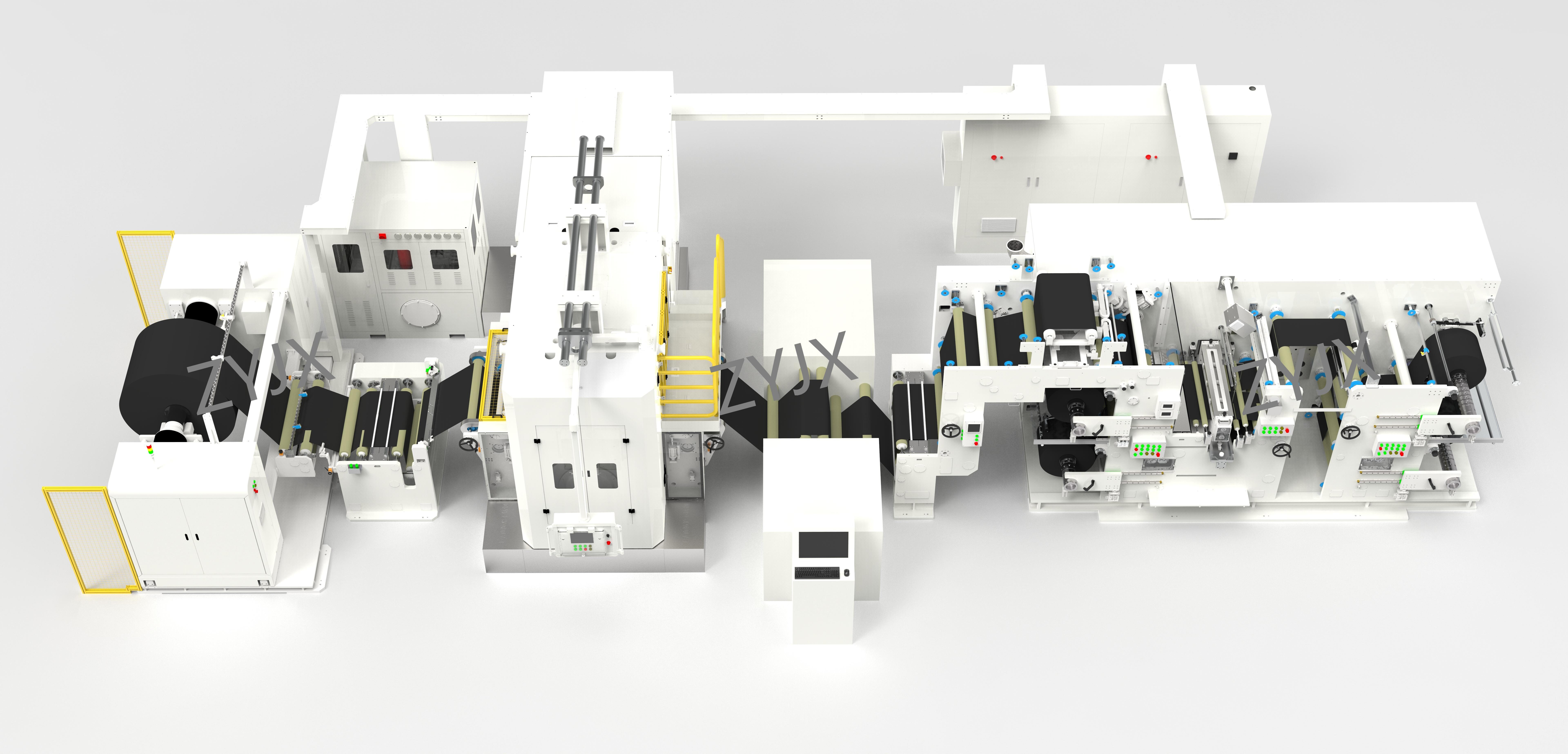 900*1200 Positive Electrode Roll Pressing and Slitting Integrated Machine