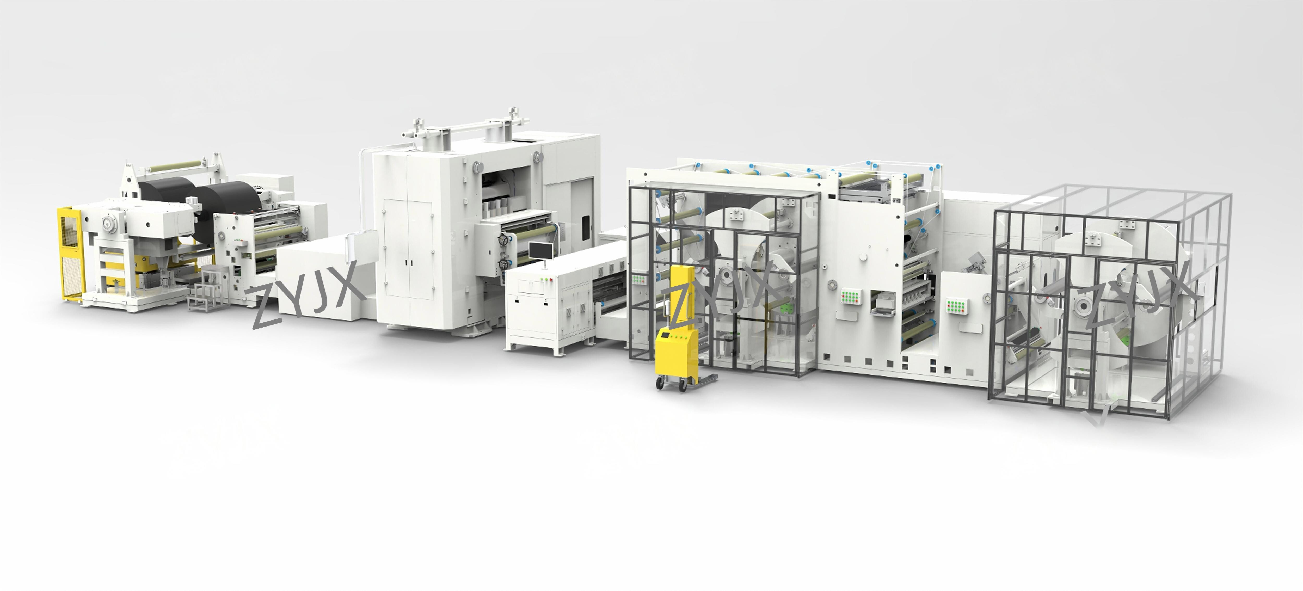 900*1500 Positive Electrode Single-Machine Continuous Rolling Automatic Splicing Turret Slitting Integrated Machine