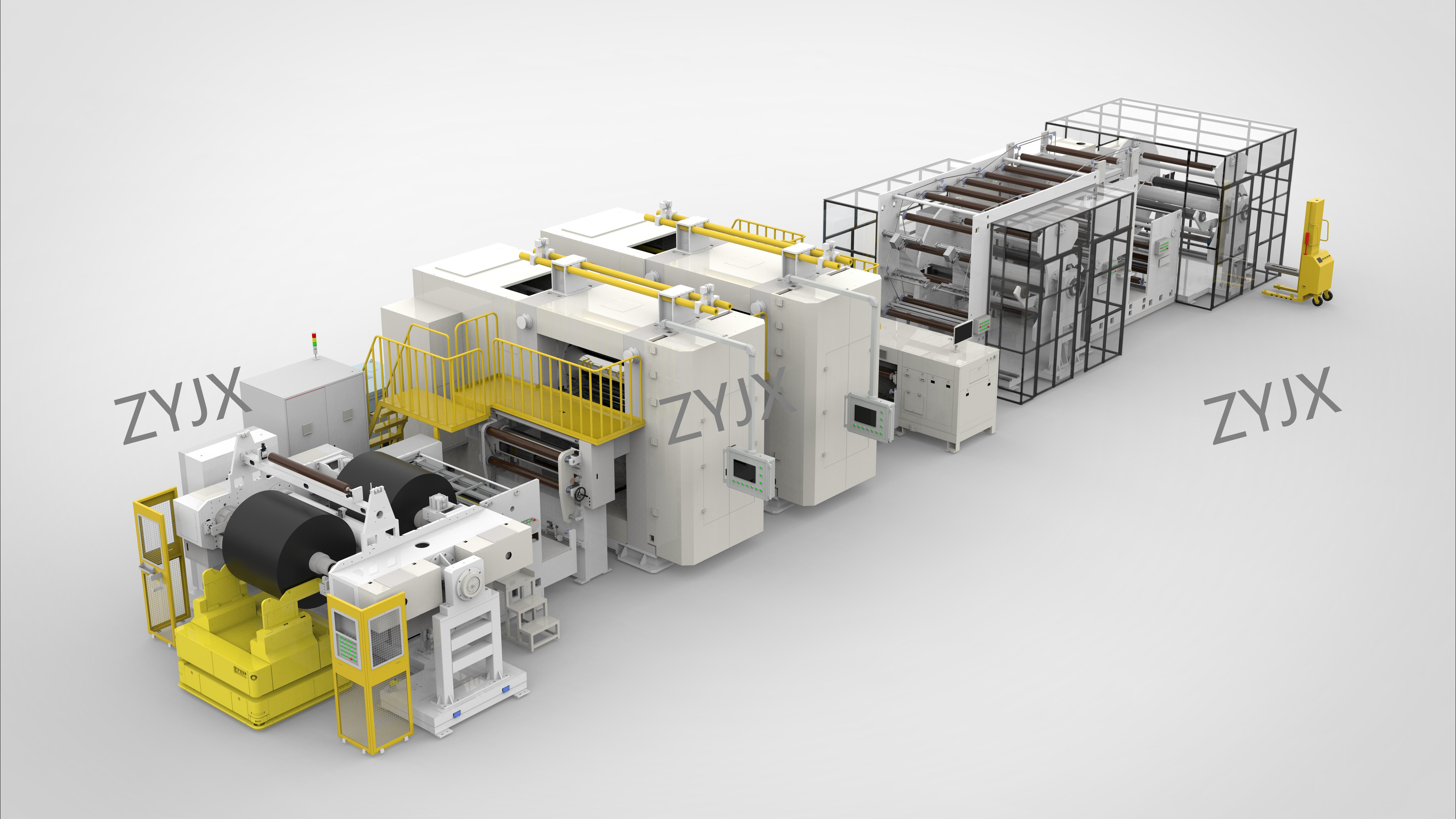 900*1500 Negative Electrode Double-Machine Continuous Rolling Automatic Splicing Turret Slitting Integrated Machine