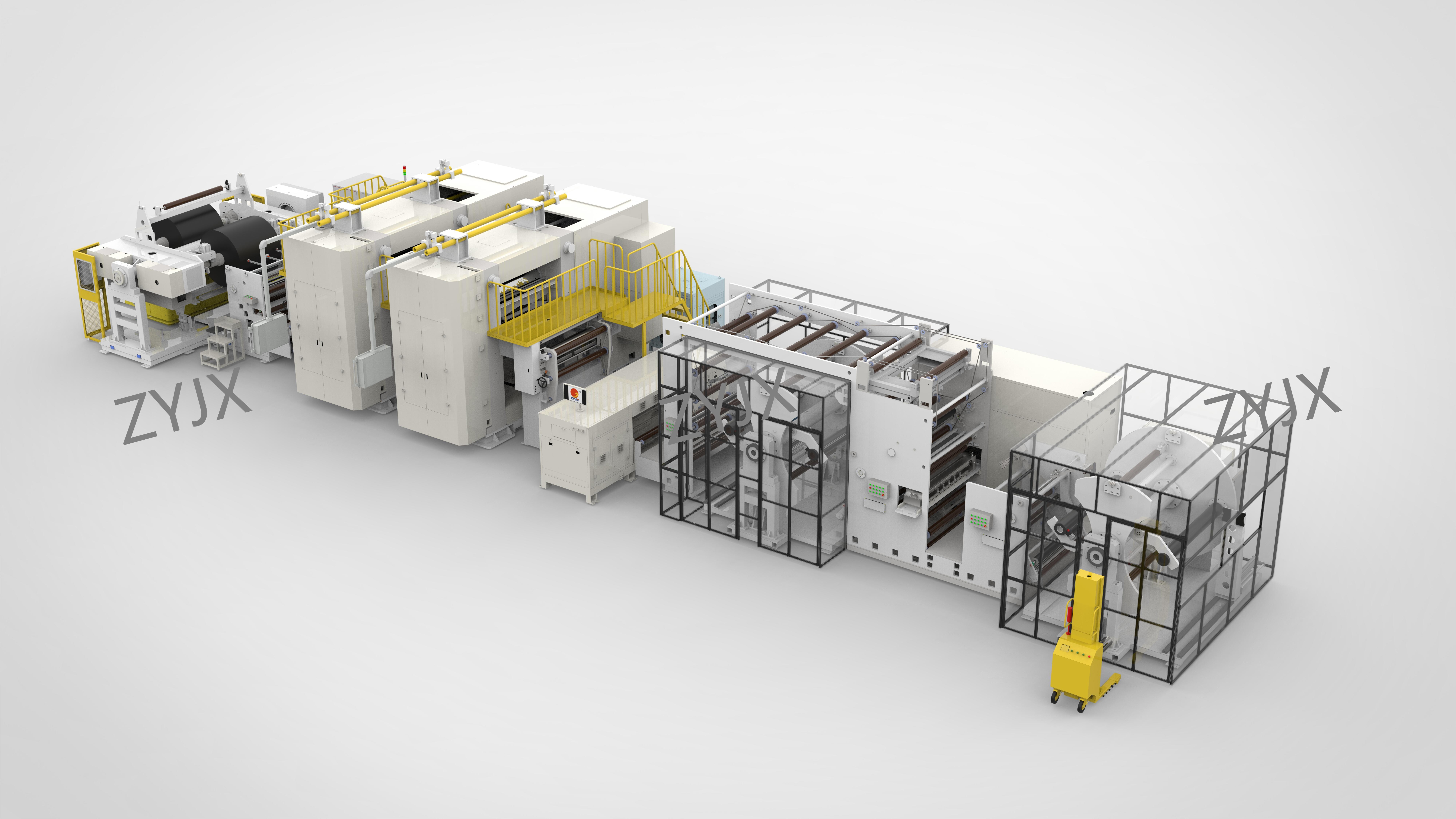 900*1500 Negative Electrode Double-Machine Continuous Rolling Automatic Splicing Turret Slitting Integrated Machine