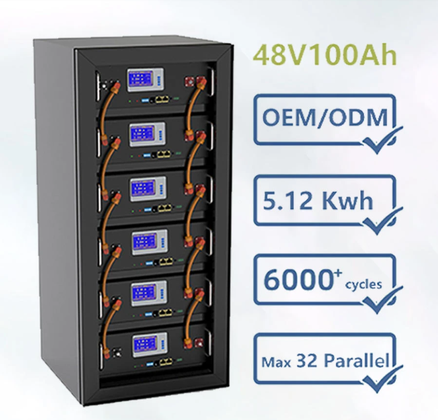 48V 5Kw 6000 Deep Cycles Dual M8 PC Monitor Max 32 Parallel 16S 51.2V 100A BMS 48V 100Ah LiFePO4 Battery Pack 48V 5Kw 6000 Deep Cycles Dual M8 PC Monitor Max 32 Parallel 16S 51.2V 100A BMS 48V 100Ah LiFePO4 Battery Pack