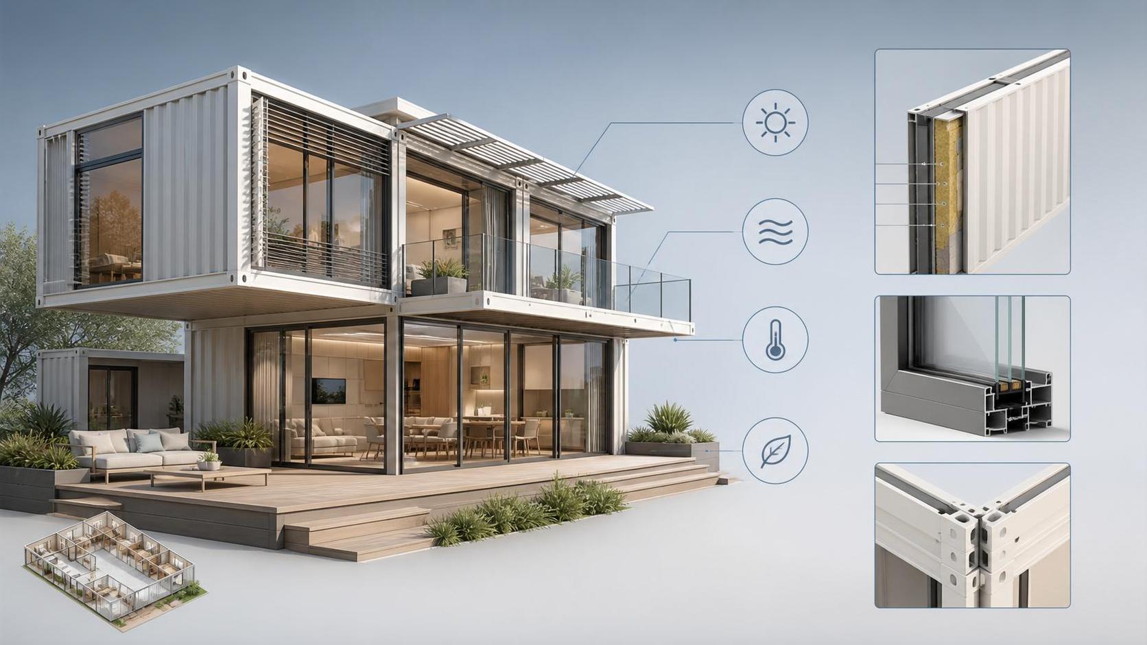 الفيلات مسبقة الصنع: خيارات التصميم الرئيسية للراحة, والتخطيط, واستخدام الطاقة