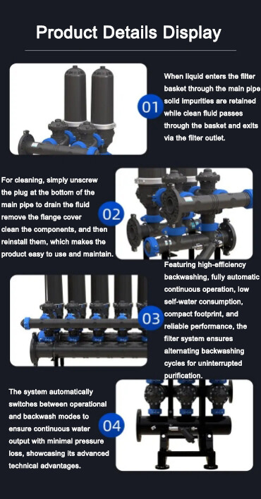 فلتر قرصي أوتوماتيكي للتدفق العكسي