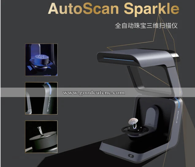 AutoScan Sparkle مُسحِلات ثلاثية الأبعاد مكتبي أوتوماتيكي لمسح مجوهرات
